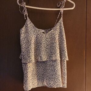 Vine & Love Black and White Spotted Camisole